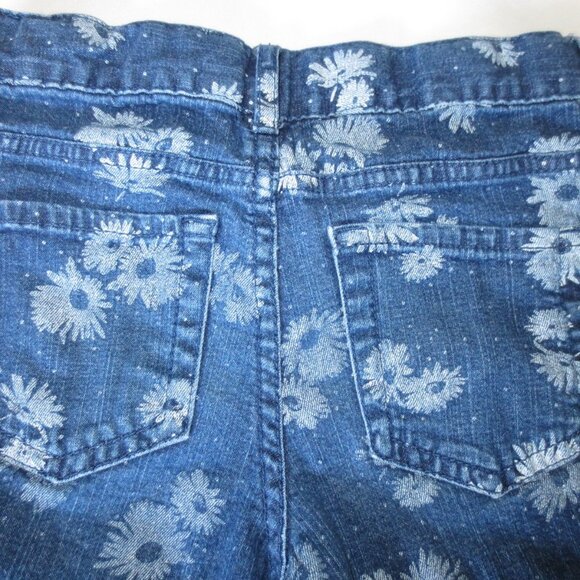 🎉5 For $15🎉 Girl's denim jeggings w flowers SIZE 8 - Picture 1 of 10